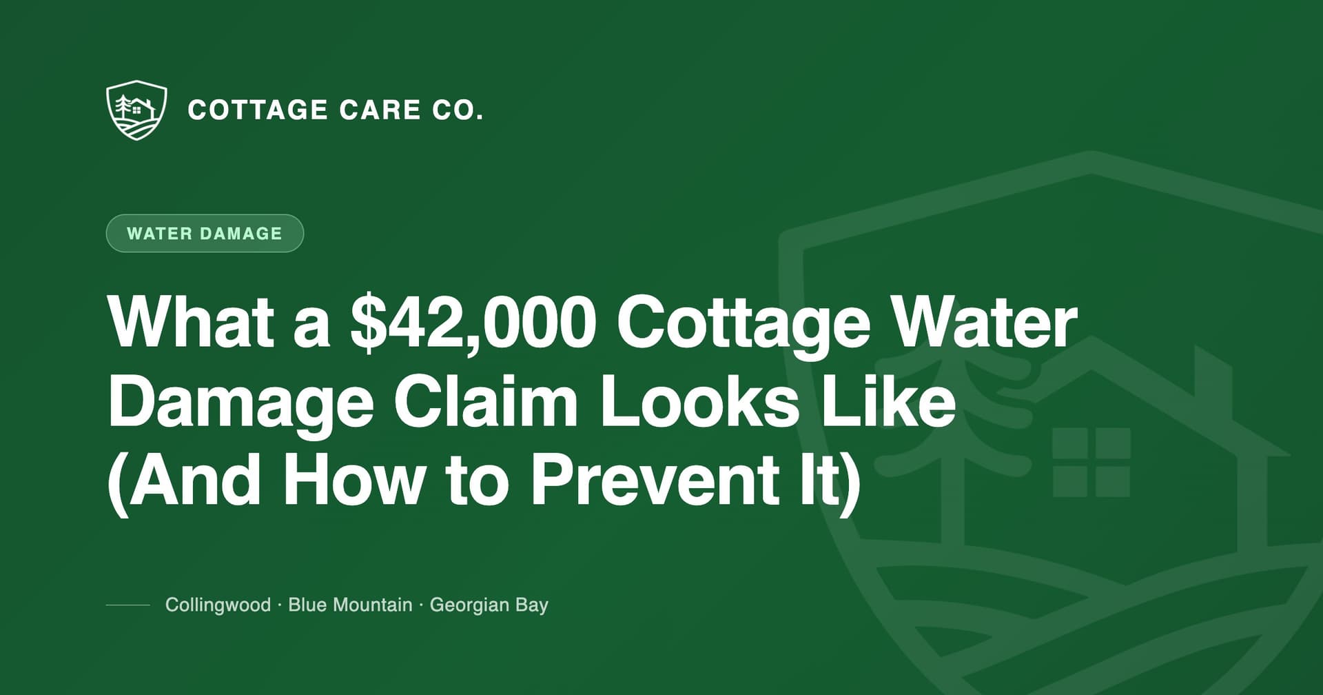 Cottage Water Damage Claims in Ontario